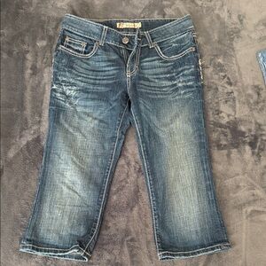 BKE Culture Women's Dark Blue Cropped Stretch Jeans